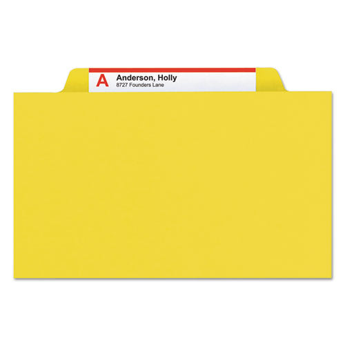 Smead® wholesale. 6-section Pressboard Top Tab Pocket-style Classification Folders With Safeshield Fasteners, 2 Dividers, Legal, Yellow, 10-bx. HSD Wholesale: Janitorial Supplies, Breakroom Supplies, Office Supplies.