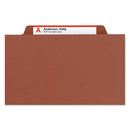 Smead® wholesale. Pressboard Classification Folders With Safeshield Coated Fasteners, 2-5 Cut, 3 Dividers, Legal Size, Red, 10-box. HSD Wholesale: Janitorial Supplies, Breakroom Supplies, Office Supplies.