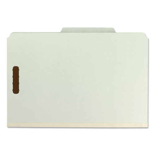 Smead® wholesale. 100% Recycled Pressboard Classification Folders, 3 Dividers, Legal Size, Gray-green, 10-box. HSD Wholesale: Janitorial Supplies, Breakroom Supplies, Office Supplies.