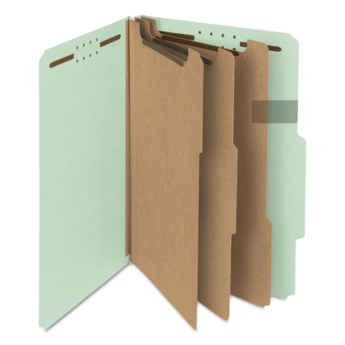 Smead® wholesale. 100% Recycled Pressboard Classification Folders, 3 Dividers, Legal Size, Gray-green, 10-box. HSD Wholesale: Janitorial Supplies, Breakroom Supplies, Office Supplies.