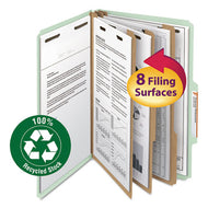 Smead® wholesale. 100% Recycled Pressboard Classification Folders, 3 Dividers, Legal Size, Gray-green, 10-box. HSD Wholesale: Janitorial Supplies, Breakroom Supplies, Office Supplies.