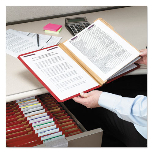 Smead® wholesale. Eight-section Pressboard Top Tab Classification Folders With Safeshield Fasteners, 3 Dividers, Legal Size, Bright Red, 10-box. HSD Wholesale: Janitorial Supplies, Breakroom Supplies, Office Supplies.