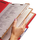 Smead® wholesale. Eight-section Pressboard Top Tab Classification Folders With Safeshield Fasteners, 3 Dividers, Legal Size, Bright Red, 10-box. HSD Wholesale: Janitorial Supplies, Breakroom Supplies, Office Supplies.