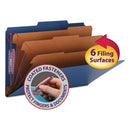Smead® wholesale. Eight-section Pressboard Top Tab Classification Folders With Safeshield Fasteners, 3 Dividers, Legal Size, Dark Blue, 10-box. HSD Wholesale: Janitorial Supplies, Breakroom Supplies, Office Supplies.