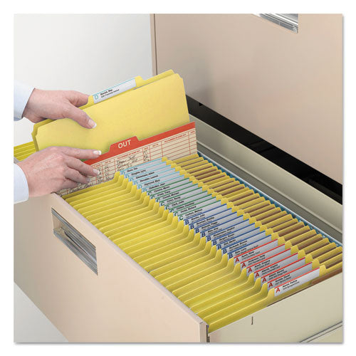Smead® wholesale. Eight-section Pressboard Top Tab Classification Folders With Safeshield Fasteners, 3 Dividers, Legal Size, Yellow, 10-box. HSD Wholesale: Janitorial Supplies, Breakroom Supplies, Office Supplies.