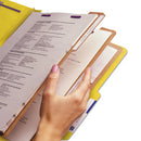 Smead® wholesale. Eight-section Pressboard Top Tab Classification Folders With Safeshield Fasteners, 3 Dividers, Legal Size, Yellow, 10-box. HSD Wholesale: Janitorial Supplies, Breakroom Supplies, Office Supplies.