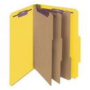 Smead® wholesale. Eight-section Pressboard Top Tab Classification Folders With Safeshield Fasteners, 3 Dividers, Legal Size, Yellow, 10-box. HSD Wholesale: Janitorial Supplies, Breakroom Supplies, Office Supplies.
