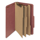 Smead® wholesale. 100% Recycled Pressboard Classification Folders, 3 Dividers, Legal Size, Red, 10-box. HSD Wholesale: Janitorial Supplies, Breakroom Supplies, Office Supplies.