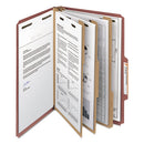 Smead® wholesale. 100% Recycled Pressboard Classification Folders, 3 Dividers, Legal Size, Red, 10-box. HSD Wholesale: Janitorial Supplies, Breakroom Supplies, Office Supplies.