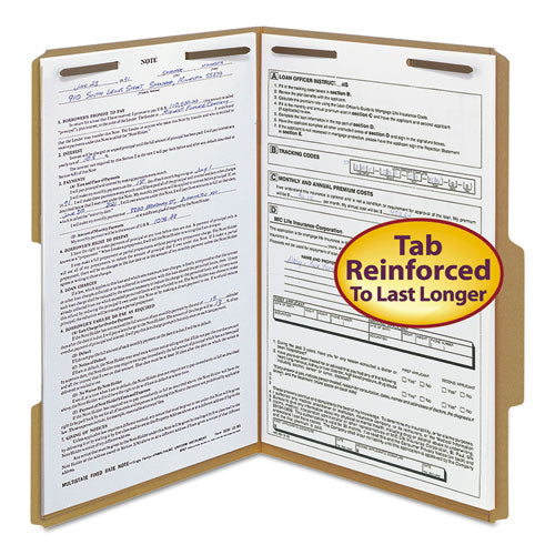 Smead® wholesale. Top Tab 2-fastener Folders, 2-5-cut Tabs, Right Of Center, Legal Size, 11 Pt. Kraft, 50-box. HSD Wholesale: Janitorial Supplies, Breakroom Supplies, Office Supplies.