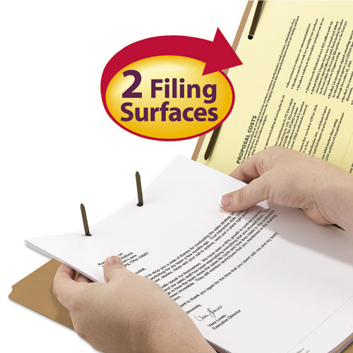 Smead® wholesale. Top Tab 2-fastener Folders, 2-5-cut Tabs, Right Of Center, Legal Size, 17 Pt. Kraft, 50-box. HSD Wholesale: Janitorial Supplies, Breakroom Supplies, Office Supplies.