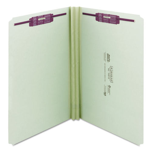 Smead® wholesale. Recycled Pressboard Folders With Two Safeshield Coated Fasteners, Straight Tab, 2" Expansion, Legal Size, Gray-green, 25-box. HSD Wholesale: Janitorial Supplies, Breakroom Supplies, Office Supplies.