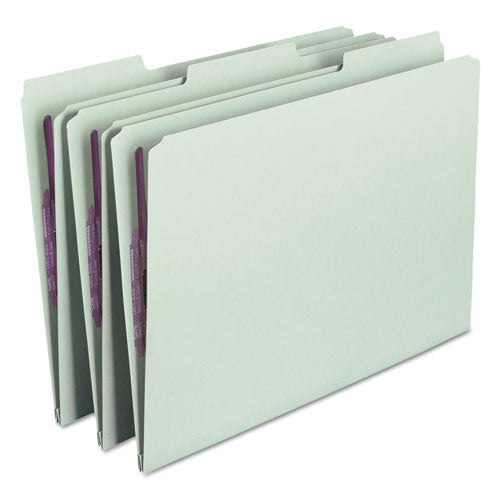 Smead® wholesale. Recycled Pressboard Folders With Two Safeshield Coated Fasteners, 1-3-cut Tabs, 1" Expansion, Legal Size, Gray-green, 25-box. HSD Wholesale: Janitorial Supplies, Breakroom Supplies, Office Supplies.