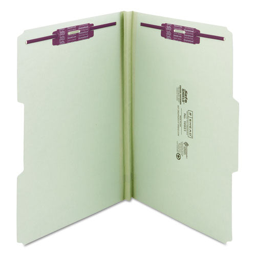 Smead® wholesale. Recycled Pressboard Folders With Two Safeshield Coated Fasteners, 1-3-cut Tabs, 1" Expansion, Legal Size, Gray-green, 25-box. HSD Wholesale: Janitorial Supplies, Breakroom Supplies, Office Supplies.