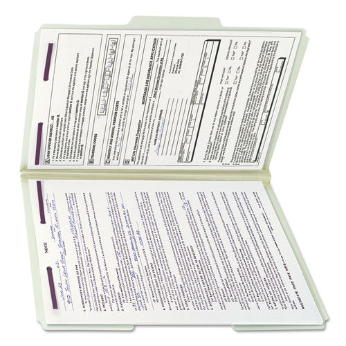 Smead® wholesale. Recycled Pressboard Folders With Two Safeshield Coated Fasteners, 1-3-cut Tabs, 1" Expansion, Legal Size, Gray-green, 25-box. HSD Wholesale: Janitorial Supplies, Breakroom Supplies, Office Supplies.