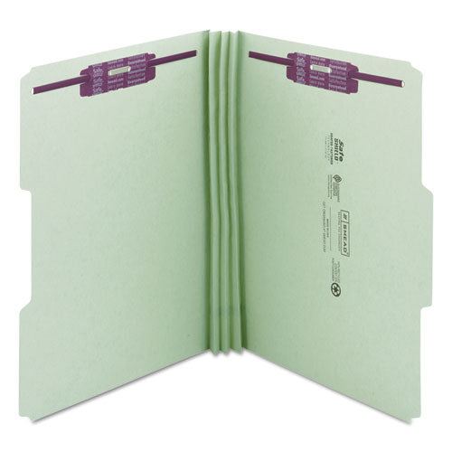 Smead® wholesale. Recycled Pressboard Folders With Two Safeshield Coated Fasteners, 1-3-cut Tabs, 3" Expansion, Legal Size, Gray-green, 25-box. HSD Wholesale: Janitorial Supplies, Breakroom Supplies, Office Supplies.