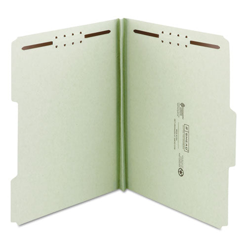 Smead® wholesale. 100% Recycled Pressboard Fastener Folders, Legal Size, Gray-green, 25-box. HSD Wholesale: Janitorial Supplies, Breakroom Supplies, Office Supplies.