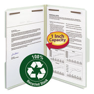 Smead® wholesale. 100% Recycled Pressboard Fastener Folders, Legal Size, Gray-green, 25-box. HSD Wholesale: Janitorial Supplies, Breakroom Supplies, Office Supplies.