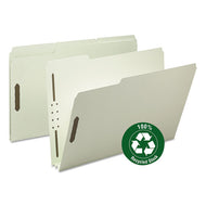 Smead® wholesale. 100% Recycled Pressboard Fastener Folders, Legal Size, Gray-green, 25-box. HSD Wholesale: Janitorial Supplies, Breakroom Supplies, Office Supplies.