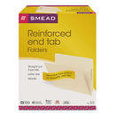 Smead® wholesale. Heavyweight Manila End Tab Folders, 9.5" Front, Straight Tab, Letter Size, 100-box. HSD Wholesale: Janitorial Supplies, Breakroom Supplies, Office Supplies.