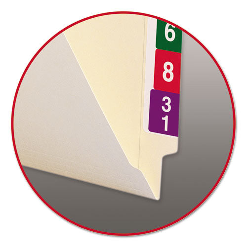 Smead® wholesale. Heavyweight Manila End Tab Folders, 9.5" Front, Straight Tab, Letter Size, 100-box. HSD Wholesale: Janitorial Supplies, Breakroom Supplies, Office Supplies.
