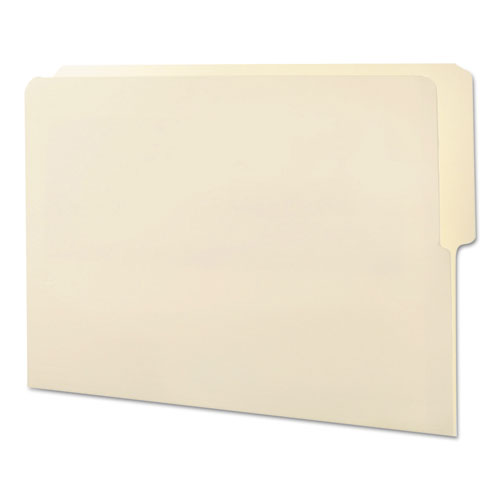 Smead® wholesale. Heavyweight Manila End Tab Folders, 9" Front, 1-2-cut Tabs, Top Position, Letter Size, 100-box. HSD Wholesale: Janitorial Supplies, Breakroom Supplies, Office Supplies.