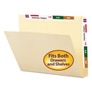 Smead® wholesale. Heavyweight Manila End Tab Conversion File Folders, Straight Tab, Letter Size, 100-box. HSD Wholesale: Janitorial Supplies, Breakroom Supplies, Office Supplies.