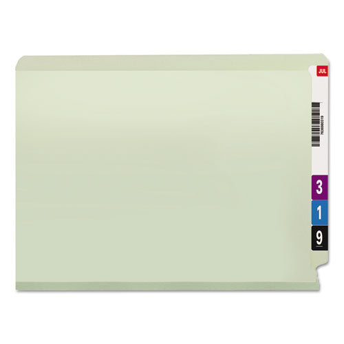 Smead® wholesale. Extra-heavy Recycled Pressboard End Tab Folders, Straight Tab, 2" Expansion, Letter Size, Gray-green, 25-box. HSD Wholesale: Janitorial Supplies, Breakroom Supplies, Office Supplies.