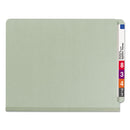 Smead® wholesale. End Tab Pressboard Classification Folders With Safeshield Coated Fasteners, 1 Divider, Letter Size, Gray-green, 10-box. HSD Wholesale: Janitorial Supplies, Breakroom Supplies, Office Supplies.