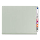 Smead® wholesale. End Tab Pressboard Classification Folders With Safeshield Coated Fasteners, 2 Dividers, Letter Size, Gray-green, 10-box. HSD Wholesale: Janitorial Supplies, Breakroom Supplies, Office Supplies.