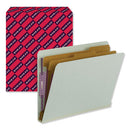 Smead® wholesale. End Tab Pressboard Classification Folders With Safeshield Coated Fasteners, 2 Dividers, Letter Size, Gray-green, 10-box. HSD Wholesale: Janitorial Supplies, Breakroom Supplies, Office Supplies.