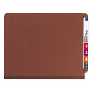 Smead® wholesale. End Tab Pressboard Classification Folders With Safeshield Coated Fasteners, 2 Dividers, Letter Size, Red, 10-box. HSD Wholesale: Janitorial Supplies, Breakroom Supplies, Office Supplies.