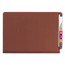 Smead® wholesale. End Tab Pressboard Classification Folders With Safeshield Coated Fasteners, 2 Dividers, Legal Size, Red, 10-box. HSD Wholesale: Janitorial Supplies, Breakroom Supplies, Office Supplies.