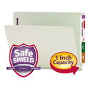 Smead® wholesale. End Tab 1" Expansion Pressboard File Folders W-two Safeshield Coated Fasteners, Straight Tab, Letter Size, Gray-green, 25-box. HSD Wholesale: Janitorial Supplies, Breakroom Supplies, Office Supplies.