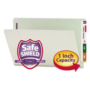Smead® wholesale. End Tab 1" Expansion Pressboard File Folders W-two Safeshield Coated Fasteners, Straight Tab, Legal Size, Gray-green, 25-box. HSD Wholesale: Janitorial Supplies, Breakroom Supplies, Office Supplies.
