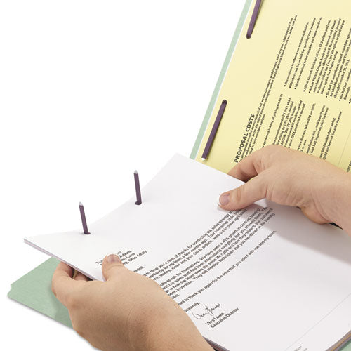 Smead® wholesale. End Tab 1" Expansion Pressboard File Folders W-two Safeshield Coated Fasteners, Straight Tab, Legal Size, Gray-green, 25-box. HSD Wholesale: Janitorial Supplies, Breakroom Supplies, Office Supplies.