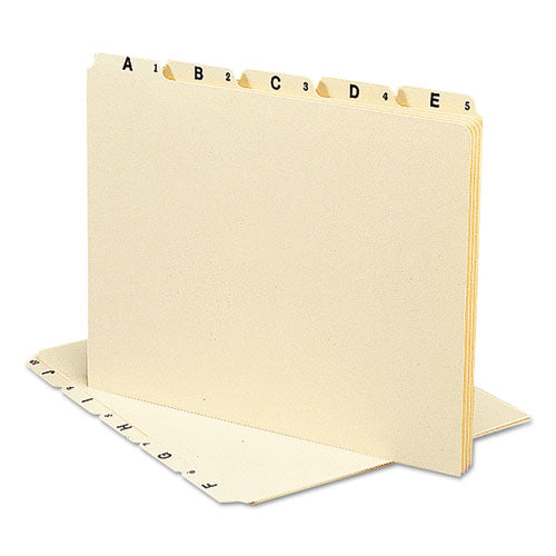 Smead® wholesale. Alphabetic Top Tab Indexed File Guide Set, 1-5-cut Top Tab, A To Z, 8.5 X 11, Manila, 25-set. HSD Wholesale: Janitorial Supplies, Breakroom Supplies, Office Supplies.