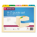 Smead® wholesale. Alphabetic Top Tab Indexed File Guide Set, 1-5-cut Top Tab, A To Z, 8.5 X 11, Manila, 25-set. HSD Wholesale: Janitorial Supplies, Breakroom Supplies, Office Supplies.