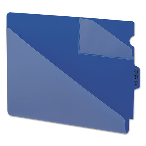 Smead® wholesale. End Tab Poly Out Guides, Two-pocket Style, 1-3-cut End Tab, Out, 8.5 X 11, Blue, 50-box. HSD Wholesale: Janitorial Supplies, Breakroom Supplies, Office Supplies.