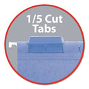 Smead® wholesale. Hanging Pockets With Full-height Gusset, Letter Size, 1-5-cut Tab, Sky Blue, 25-box. HSD Wholesale: Janitorial Supplies, Breakroom Supplies, Office Supplies.