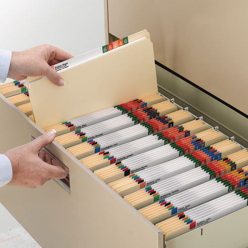 Smead® wholesale. Box Bottom Hanging File Folders, Letter Size, Standard Green, 25-box. HSD Wholesale: Janitorial Supplies, Breakroom Supplies, Office Supplies.