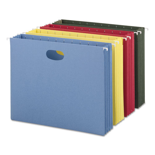 Smead® wholesale. Hanging Pockets With Full-height Gusset, Letter Size, Assorted, 4-pack. HSD Wholesale: Janitorial Supplies, Breakroom Supplies, Office Supplies.