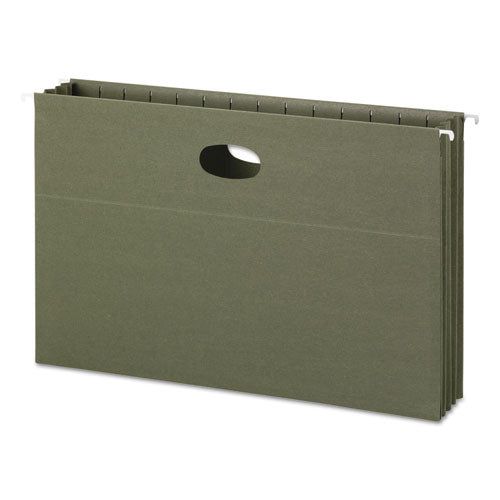 Smead® wholesale. 100% Recycled Hanging Pockets With Full-height Gusset, Legal Size, Standard Green, 10-box. HSD Wholesale: Janitorial Supplies, Breakroom Supplies, Office Supplies.