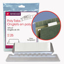 Smead® wholesale. Poly Index Tabs And Inserts For Hanging File Folders, 1-5-cut Tabs, White-clear, 2.25" Wide, 25-pack. HSD Wholesale: Janitorial Supplies, Breakroom Supplies, Office Supplies.