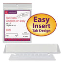 Smead® wholesale. Poly Index Tabs And Inserts For Hanging File Folders, 1-3-cut Tabs, White-clear, 3.5" Wide, 25-pack. HSD Wholesale: Janitorial Supplies, Breakroom Supplies, Office Supplies.