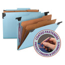 Smead® wholesale. Fastab Hanging Pressboard Classification Folders, Letter Size, 2 Dividers, Blue. HSD Wholesale: Janitorial Supplies, Breakroom Supplies, Office Supplies.