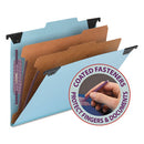 Smead® wholesale. Fastab Hanging Pressboard Classification Folders, Letter Size, 2 Dividers, Blue. HSD Wholesale: Janitorial Supplies, Breakroom Supplies, Office Supplies.