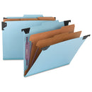 Smead® wholesale. Fastab Hanging Pressboard Classification Folders, Letter Size, 2 Dividers, Blue. HSD Wholesale: Janitorial Supplies, Breakroom Supplies, Office Supplies.