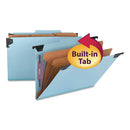 Smead® wholesale. Fastab Hanging Pressboard Classification Folders, Legal Size, 2 Dividers, Blue. HSD Wholesale: Janitorial Supplies, Breakroom Supplies, Office Supplies.