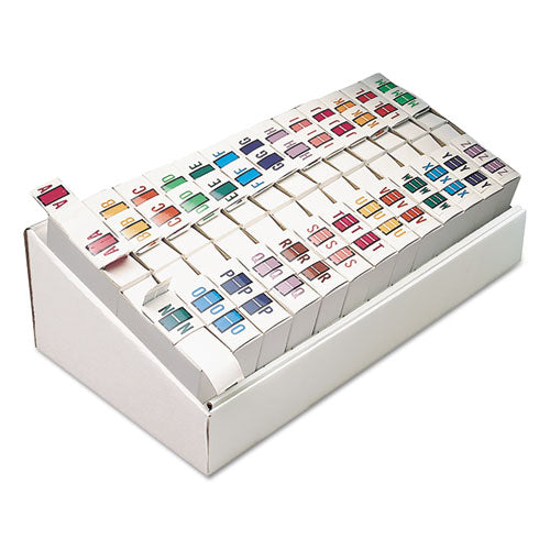 Smead® wholesale. A-z Color-coded End Tab Filing Labels, A-z, 1 X 1.25, White, 500-roll, 26 Rolls-box. HSD Wholesale: Janitorial Supplies, Breakroom Supplies, Office Supplies.
